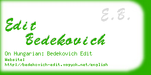 edit bedekovich business card